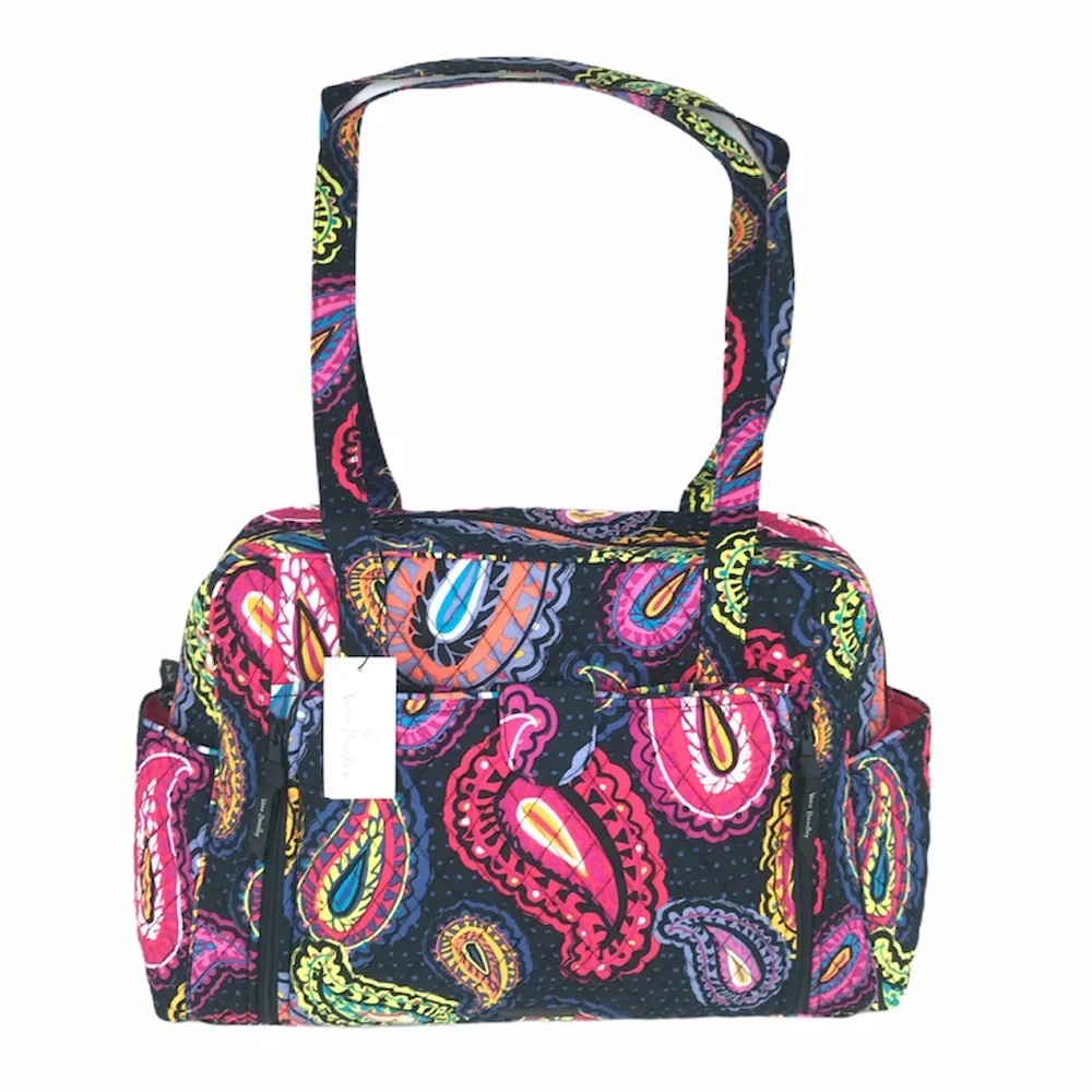 Vera Bradley Twilight Paisley Baby Bag Pink Black